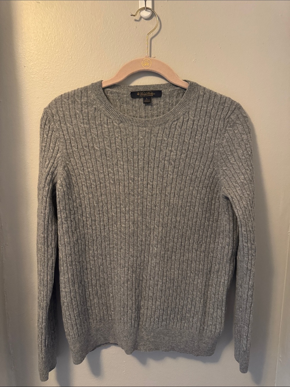 Brooks Brothers Women’s Gray Lightweight Crewneck Sweater